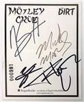 Motley Crue Group Signed Book Sticker (4 Sigs) (Third Party Guaranteed)
