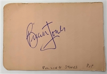 Rolling Stones: Brian Jones Signed Vintage Autograph Book Page (Third Party Guaranteed)