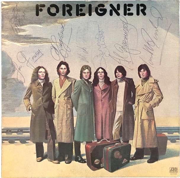 Foreigner Group Signed Debut Album Record (6 Sigs) (Roger Epperson/REAL LOA)  