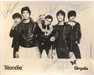 Blondie Group Signed 10” x 8” Promo Photograph (6 Sigs) (Roger Epperson/REAL LOA)  