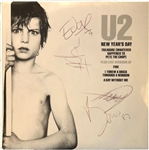 U2 Group Signed "New Years Day" 7" Record (Epperson/REAL)