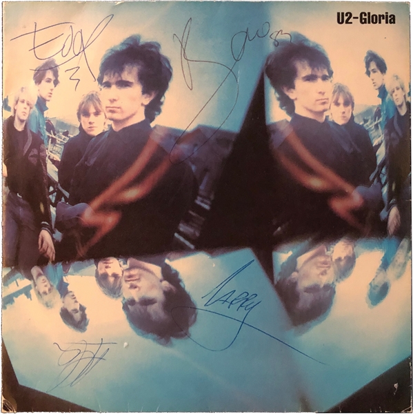 U2 Group Signed “Gloria” 7” Single Record (4 Sigs) (Roger Epperson/REAL LOA)  