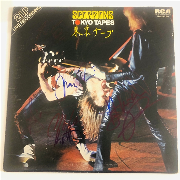 Scorpions Group In-Person Signed “Tokyo Tapes” Record Album (5 Sigs) (John Brennan Collection) (Beckett/BAS Authentication)