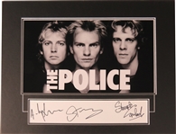 The Police Group Signed 18” x 14” Matted Display by 3 Members (JSA LOA)