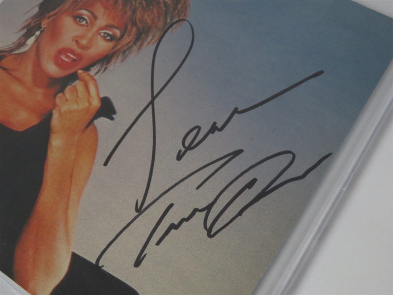 Tina Turner Signed 8” x 8” Color Photo (Beckett/BAS Encapsulated & JSA COA)
