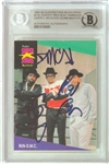 Run DMC & Jam Master Jay Signed 1991 ProSet MusiCards Rookie Card (Beckett/BAS Encapsulated & JSA LOA)