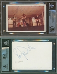 The Who Group Signed 3.5" x 5" Vintage Photo with Moon, etc. (4 Sigs)(Beckett/BAS Encapsulated)