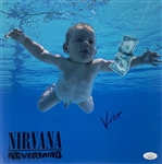NIRVANA: Krist Novoselic Signed 12" x 12" "Nevermind" Album Flat (JSA)