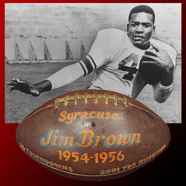 Jim Brown Presentational Game Ball from His Final Game at Syracuse!