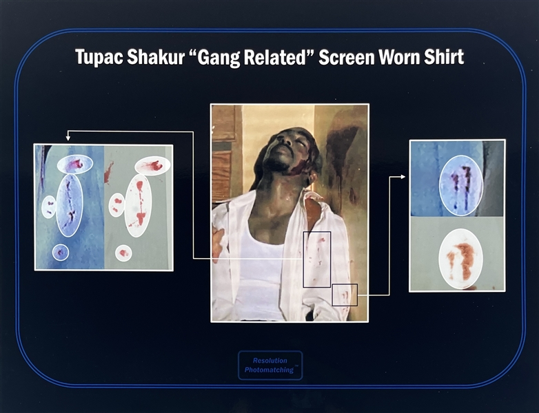 Tupac Shakur Amazing Screen Worn PHOTOMATCHED Dress Shirt from Gang Related for Movie Death Scene - Filmed Weeks Before Actual Death! (Resolution Photomatching)