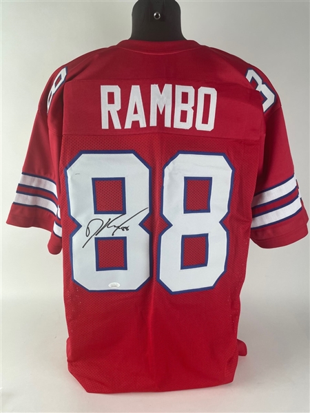 Dawson "Rambo" Knox #88 Signed Red Buffalo Bills Jersey (JSA Witnessed)