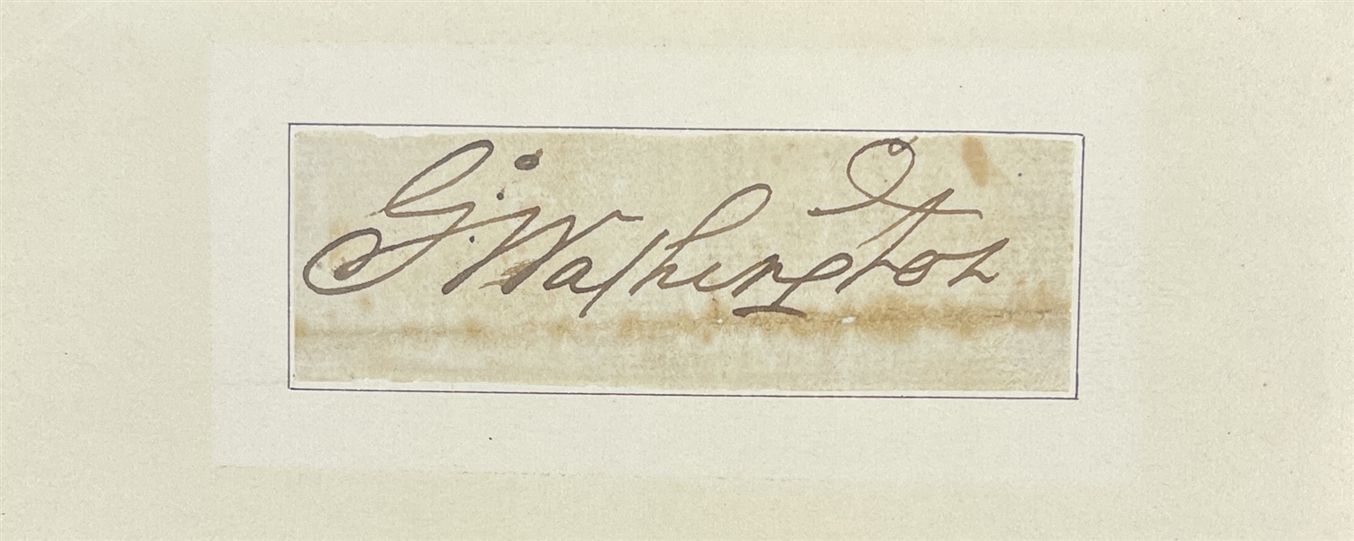 George Washington Superb Signed Document Segment with Bold, Dark Signature! (JSA LOA)