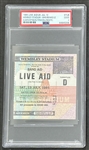 Original UK 1985 Live Aid Ticket Stub @ Wembley Stadium w/ Performers Who, Bowie, Queen, Elton, & More! (PSA/DNA Encapsulated)