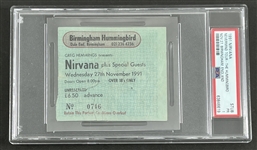 Nirvana Original 1991 Nevermind Tour Ticket Stub (PSA/DNA Encapsulated)