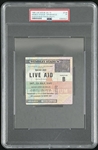 Original UK 1985 Live Aid Ticket Stub @ Wembley Stadium w/ Performers Who, Bowie, Queen, Elton, & More! (PSA/DNA Encapsulated)