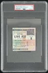 Original UK 1985 Live Aid Ticket Stub @ Wembley Stadium w/ Performers Who, Bowie, Queen, Elton, & More! (PSA/DNA Encapsulated)