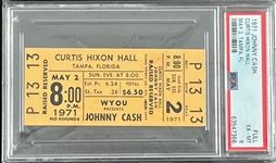 Johnny Cash Original 1971 Concert Ticket @ Curtis Hixon Hall (PSA/DNA Encapsulated)