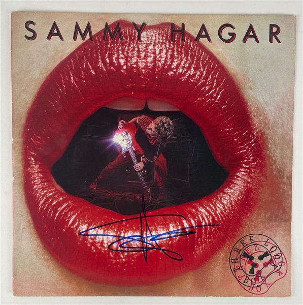 Sammy Hagar Signed "Three Lock Box" Album Cover (Beckett/BAS)