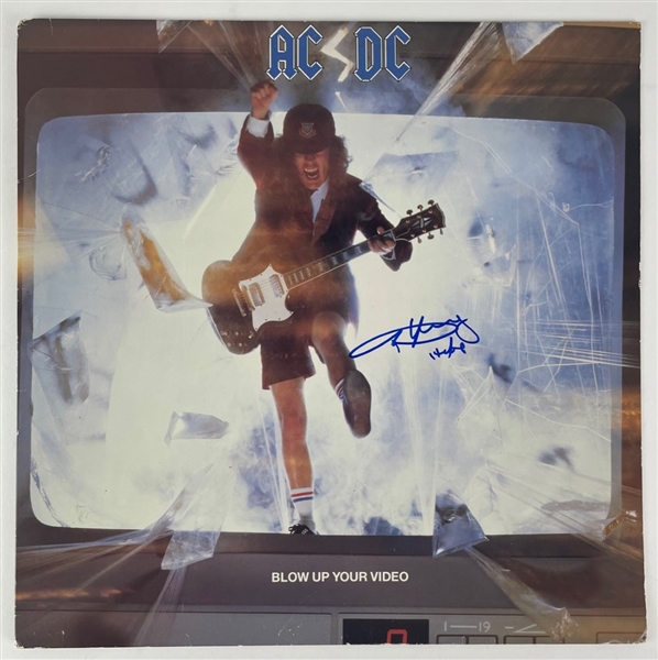 AC/DC Angus Young Signed "Blow Up Your Video" Album Cover (Beckett/BAS)