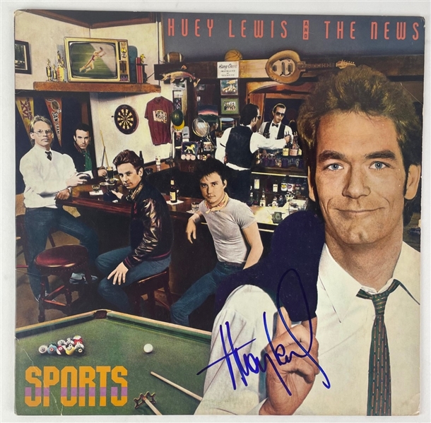 Huey Lewis Signed "Sports" Album Cover (Beckett/BAS)