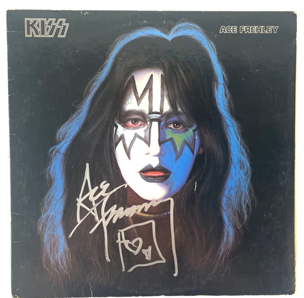 KISS Ace Frehley Signed Album Cover (Beckett/BAS)