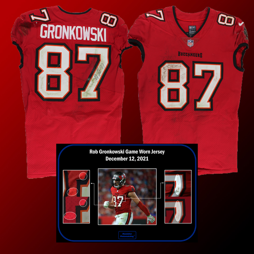 Lot Detail - Rob Gronkowski Incredibly Rare & Desirable PHOTOMATCHED Game  Worn Buccaneers Jersey :: Matched to 12-12-2021 Game vs. Buffalo  (Resolution Photomatching LOA & Beckett/BAS LOA)