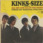 The Kinks: Ray & Dave Davies Signed "Size" Album Cover (ACOA)
