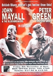 Peter Green & John Mayall Signed & Mounted Concert Poster (ACOA)