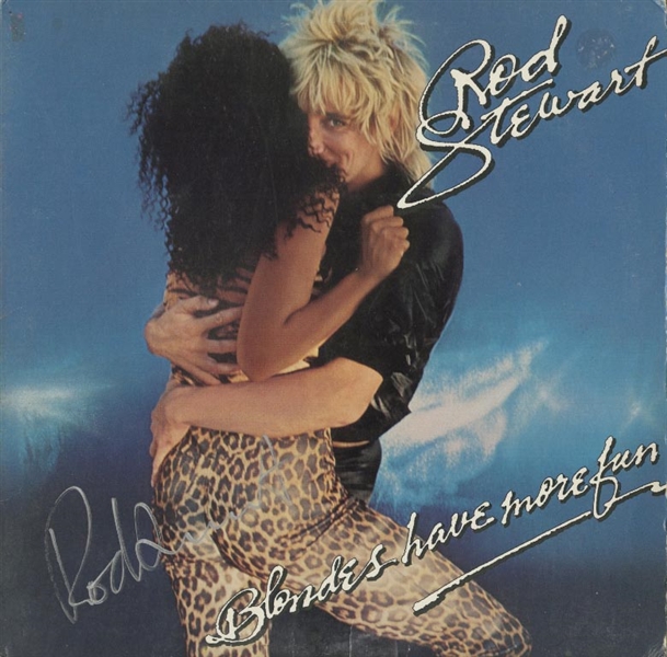 Rod Stewart Signed "Blondes Have More Fun" LP Cover (ACOA)