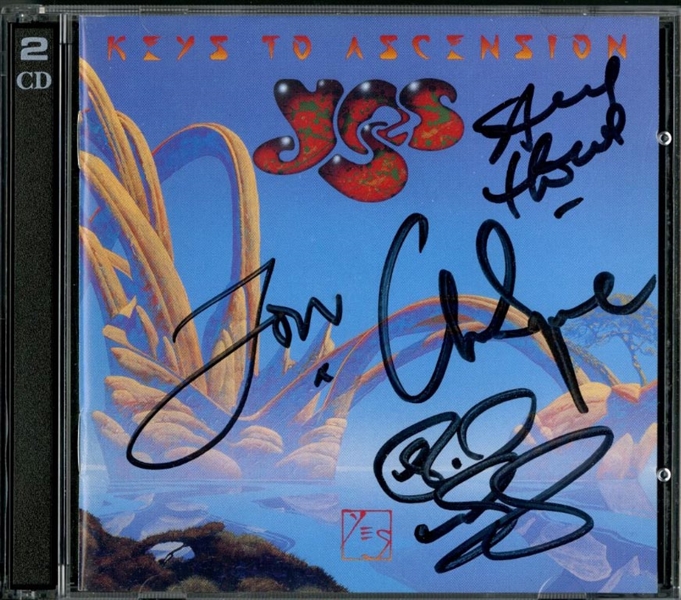 Yes: Group Signed "Keys to Ascension" CD Case (4 Sigs)(ACOA)
