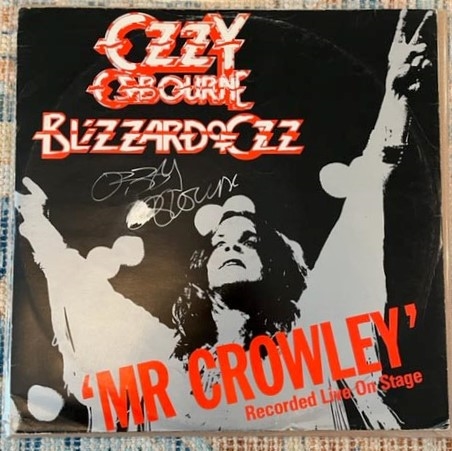 Ozzy Osbourne Signed "Mr Crowley" 12" Album Cover (Third Party Guaranteed)