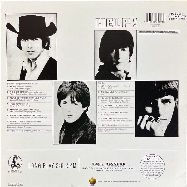 The Beatles: Paul McCartney Signed Help! Album Cover (Original Parlophone UK Release!)(JSA LOA)