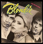 Blondie: Harry, Stein, Burke Signed "Eat to the Beat" Album Cover w/ Vinyl (JSA LOA)