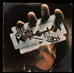 Judas Priest Group Signed "British Steel" Album Cover w/ Vinyl (Epperson/REAL)