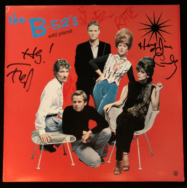 The B-52s: Group Signed "Wild Planet" LP w/ Vinyl (Epperson/REAL)