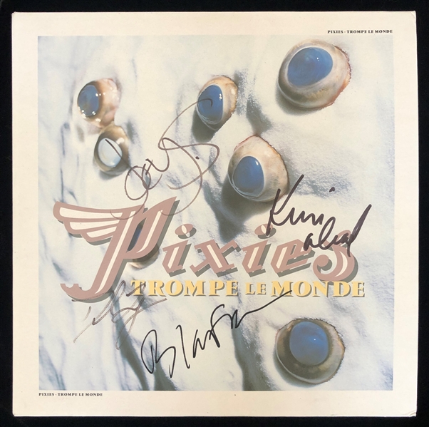 Pixies: Group Signed "Trompe Le Monde" Album Cover w/ Vinyl (Epperson/REAL)