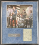 The Rolling Stones Complete Vintage Signed Sheet with Original Lineup in Framed Display (Beckett/BAS LOA)