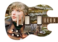 Taylor Swift “Evermore” Custom Photo Graphics Guitar With Autograph (ACOA)