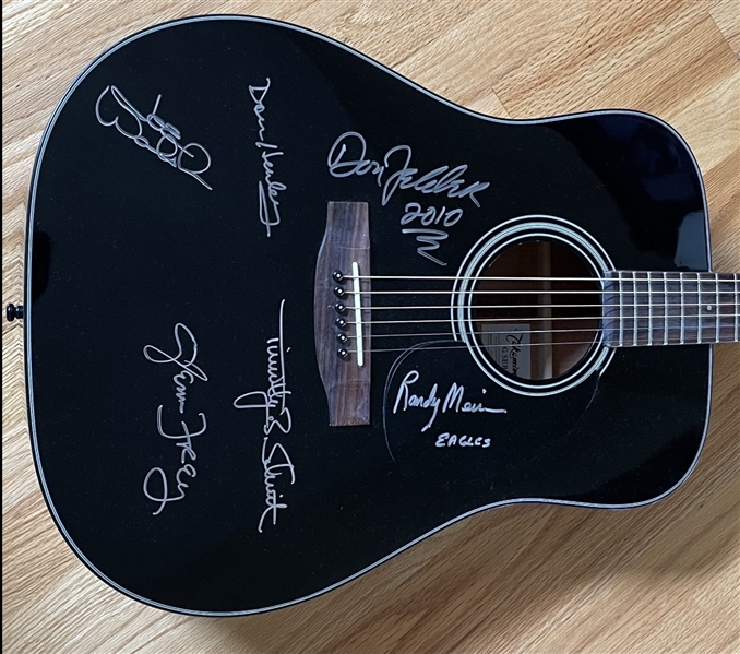 The Eagles ULTRA RARE Signed Takamine Acoustic Guitar with All Six Original Members! (JSA LOA)