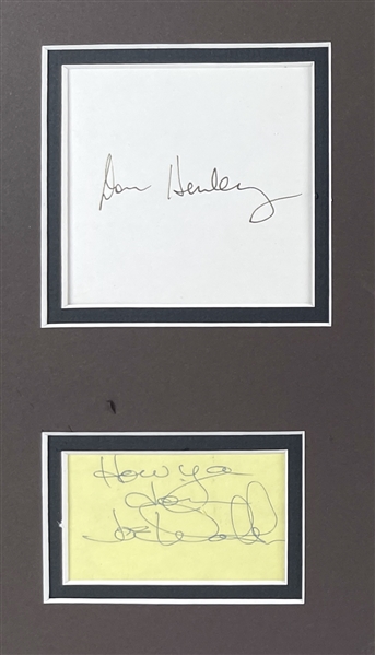The Eagles Group Signed Custom Display with Henley, Frey, Walsh, Felder & Handwritten Take it To The Limit Lyrics by Meisner! (Epperson/REAL LOA)