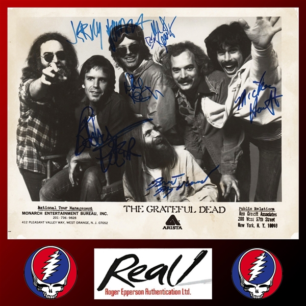 The Grateful Dead Ultra Rare Group Signed 1979 Arista Records 8 x 10 Promotional Photograph (Epperson/REAL LOA)