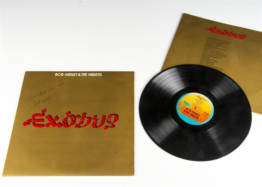 Bob Marley Spectacular Signed Exodus Record Album with Terrific Inscription & Autograph (Epperson/REAL LOA)