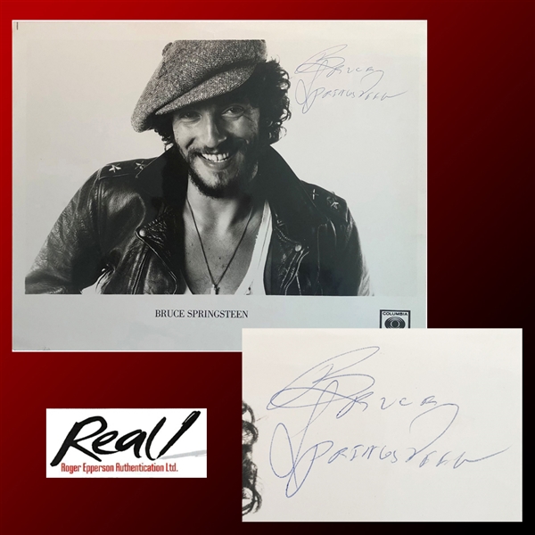 Bruce Springsteen Signed 1975 Columbia Records "Born to Run" 8x10 Publicity Photograph with Spectacular Early Autograph! (Epperson/REAL LOA)