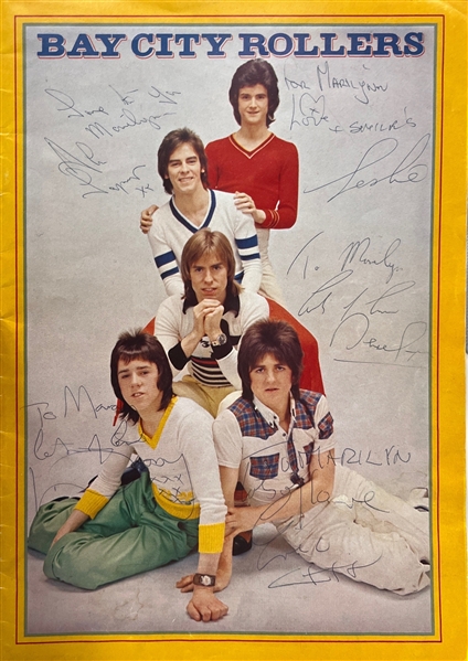 Bay City Rollers: Original Members Fully Group Signed Tour Program (5 Sigs)(Beckett/BAS)