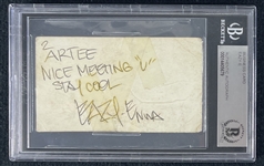 Eazy-E Signed & Inscribed Business Card (Beckett/BAS Encapsulated)