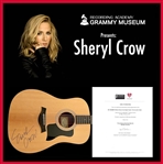 Sheryl Crow Signed Taylor Acoustic Guitar With Grammy Museum Letter of Authenticity!