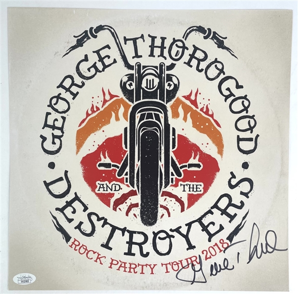 George Thorogood Signed 12" x 12" Album Insert (JSA)