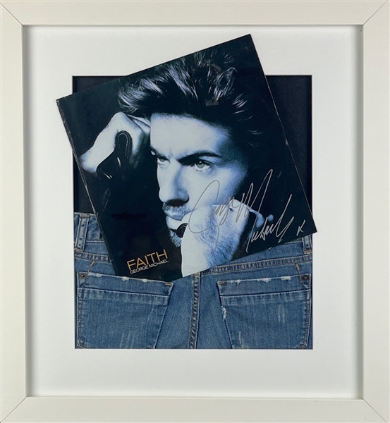 George Michael Signed Faith Lot of 3 w/ Personal Letter, Album, and Cut Signature (Beckett/Third Party Guaranteed)