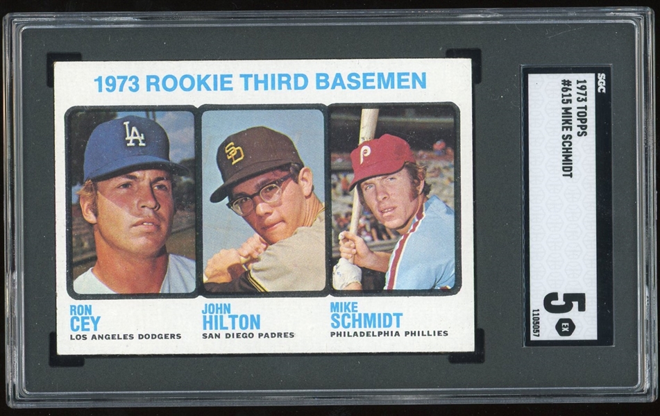 1973 Mike Schmidt Topps #615 Rookie Card (SGC EX 5)