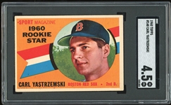 Carl Yastrzemski 1960 Topps #148 Rookie Star RC SGC Graded VG-EX+ 4.5